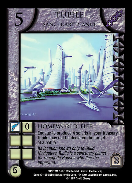 Tupile, Sanctuary Planet